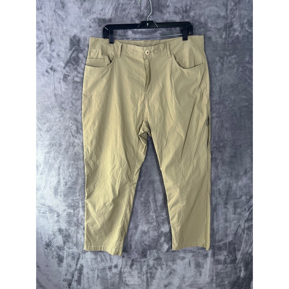 AFTCO Mens American Fishing Tackle Co Technical Fishing Pants Tan Khaki Size 36